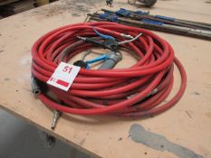 Three various air lines and blower guns