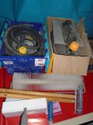 Two various wallpaper steamers and tools plus flooring tools