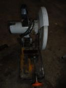 Evolution 355mm cut off saw, serial no. R2-81911UK00068, 110v