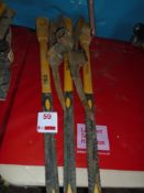 Three pick axes