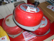 Three hand operated fibre bells