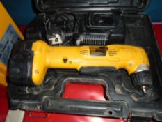 DeWalt DW966 angle drill, 14.4v with charger and case