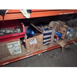 Contents of shelf to include spill kit, various metal/steel fixings, stainless steel brackets, ratch