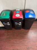 Three 40L Addis recycling utility bins