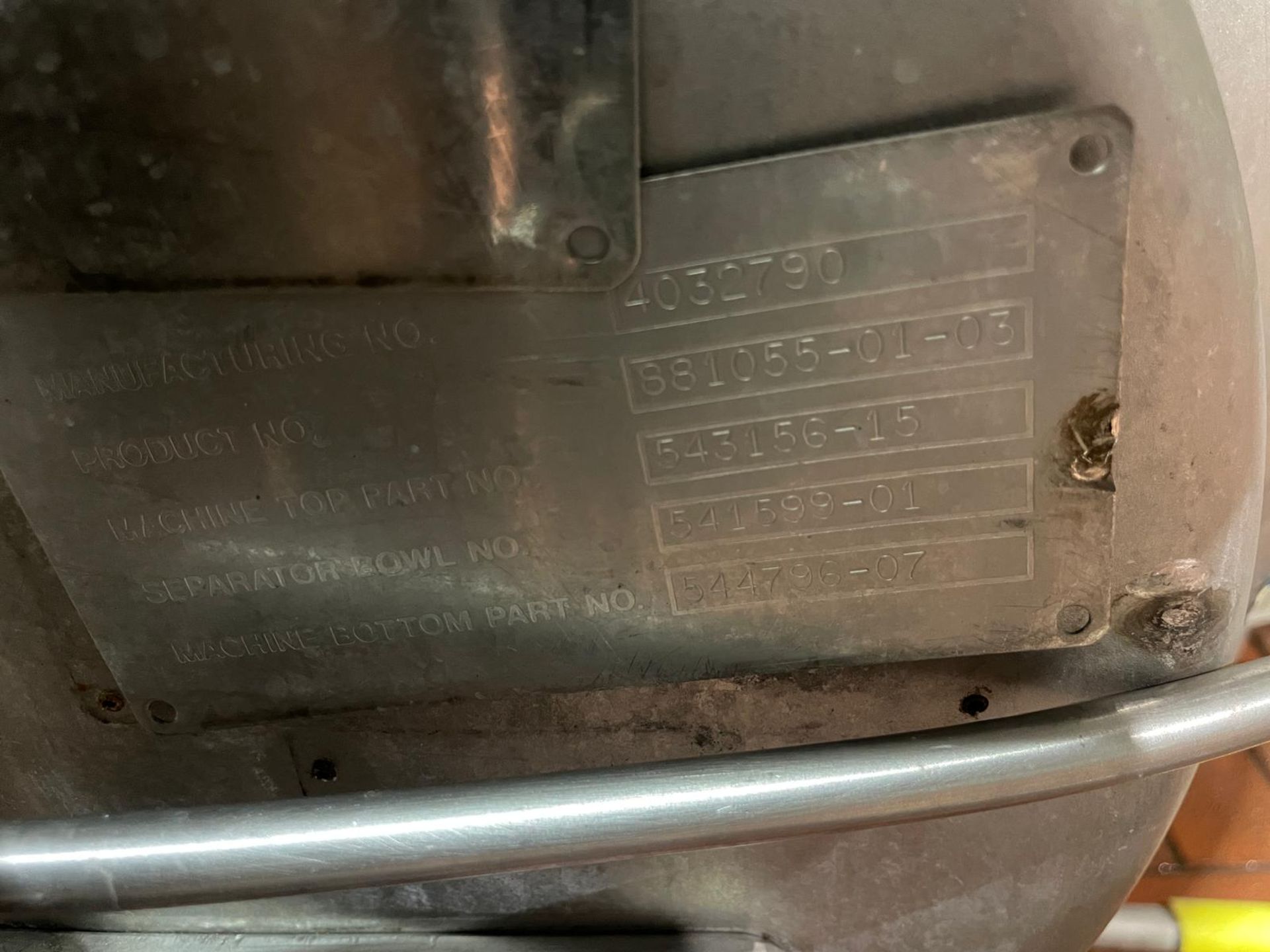 Alfa Laval Tetra Pak Whey Separator. No 2. HMRPX 4032790 P2, YOM 1980. 25,000 Ltrs per hrFully func - Image 10 of 11