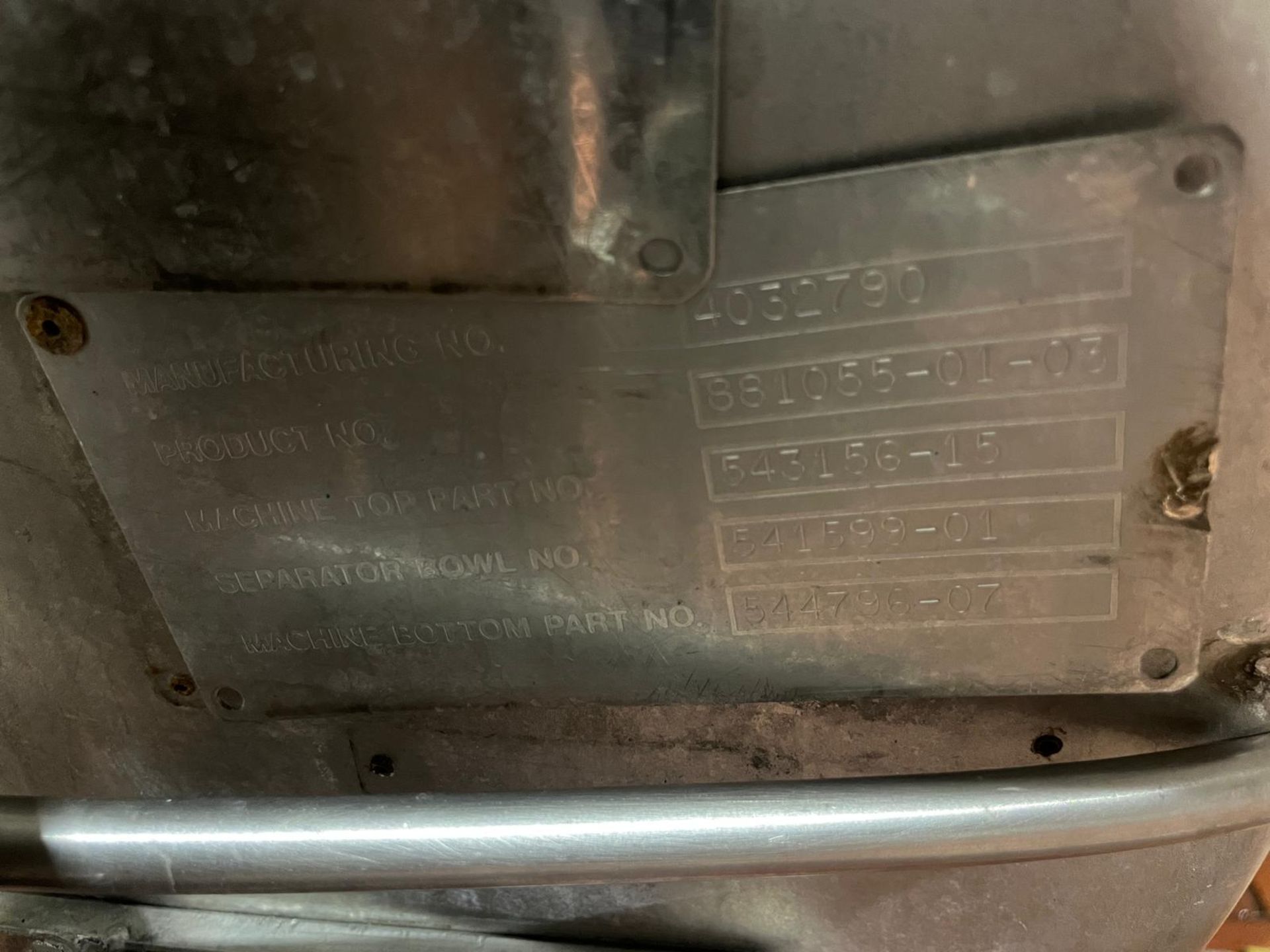 Alfa Laval Tetra Pak Whey Separator. No 2. HMRPX 4032790 P2, YOM 1980. 25,000 Ltrs per hrFully func - Image 11 of 11