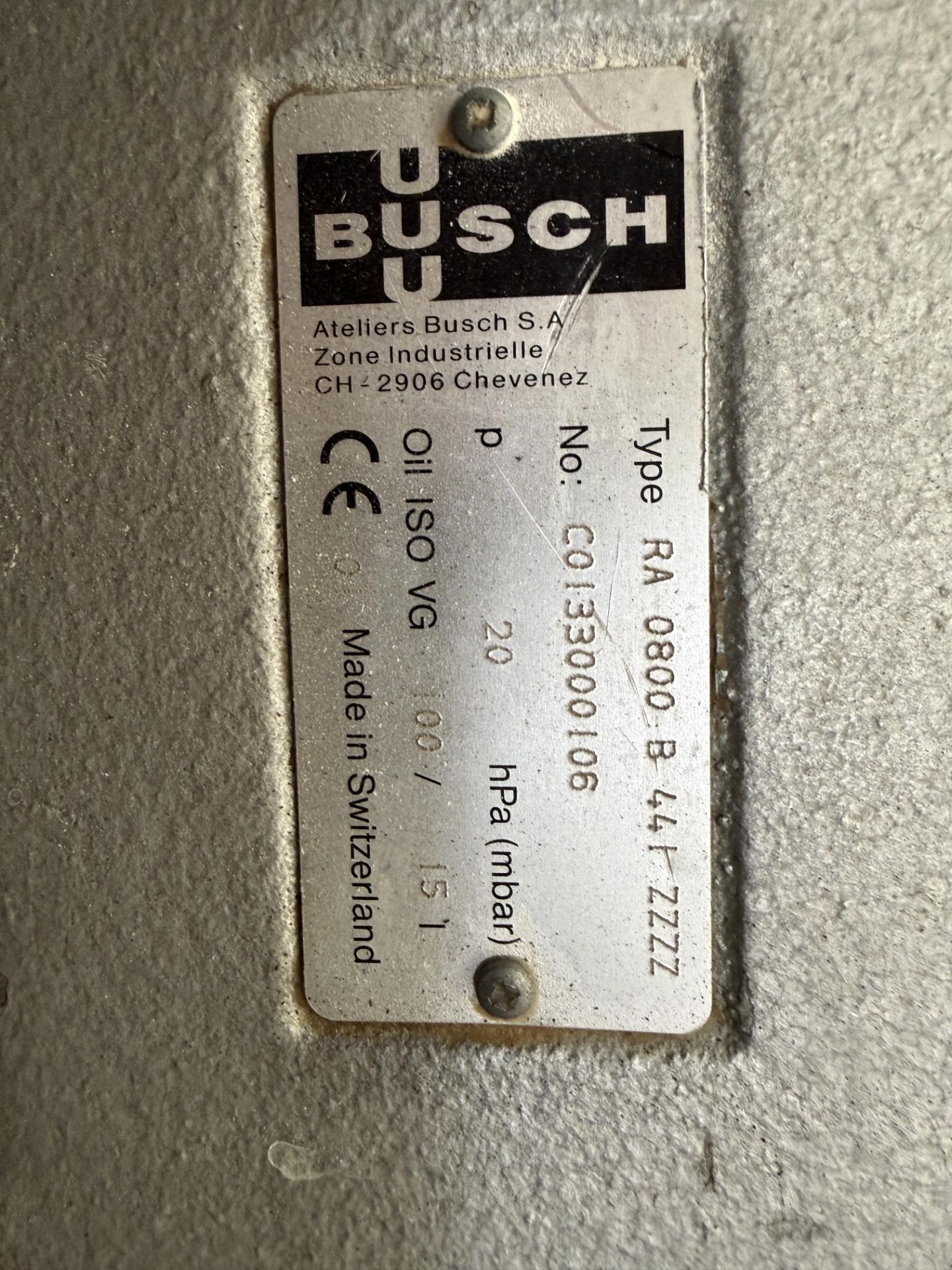 Busch Vacuum Pump - Image 2 of 6