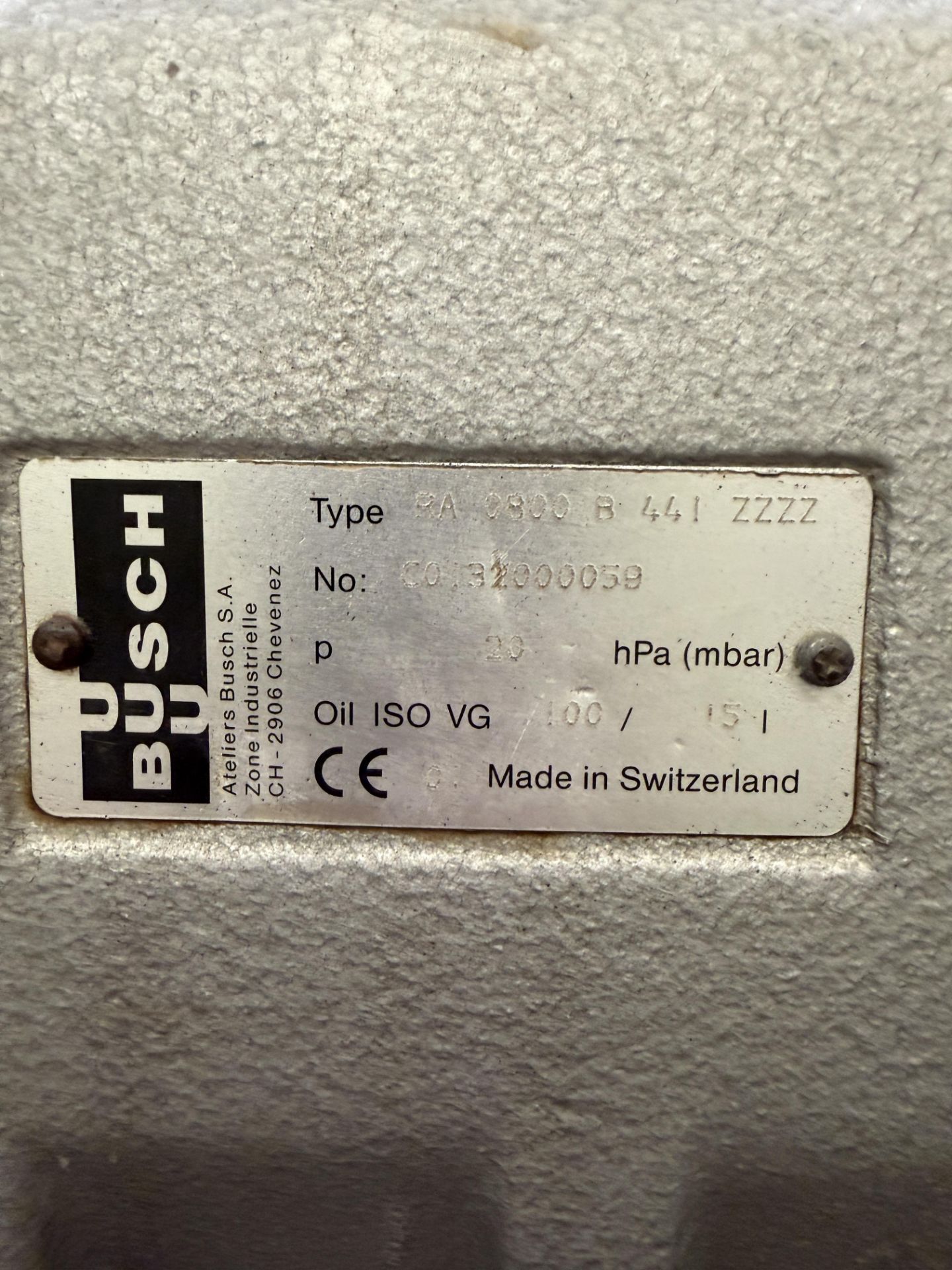 Busch Vacuum Pump - Image 2 of 8