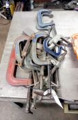 Quantity of various G clamps