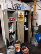 Contents of lockers, double door unit to include degreaser, power clean etc.