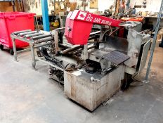 Bomar STG260 GA horizontal band saw, year 1999 with roller feed