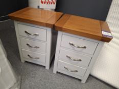 2 x 3 drawer bedside cabinets