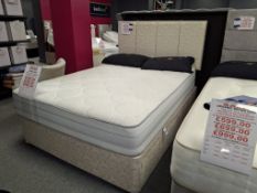 Pearl 1500 4ft 6” double foam encapsulated memory foam mattress with 2 drawer divan base and