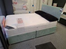 Beauty Sleep memory bonnell 4ft 6” double mattress with 2 drawer divan base and 20” plain