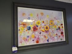 “Poppy” acrylic wall art rrp. £199.95