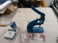 Unbadged Eyelet Press, and Hand Corner Rounder