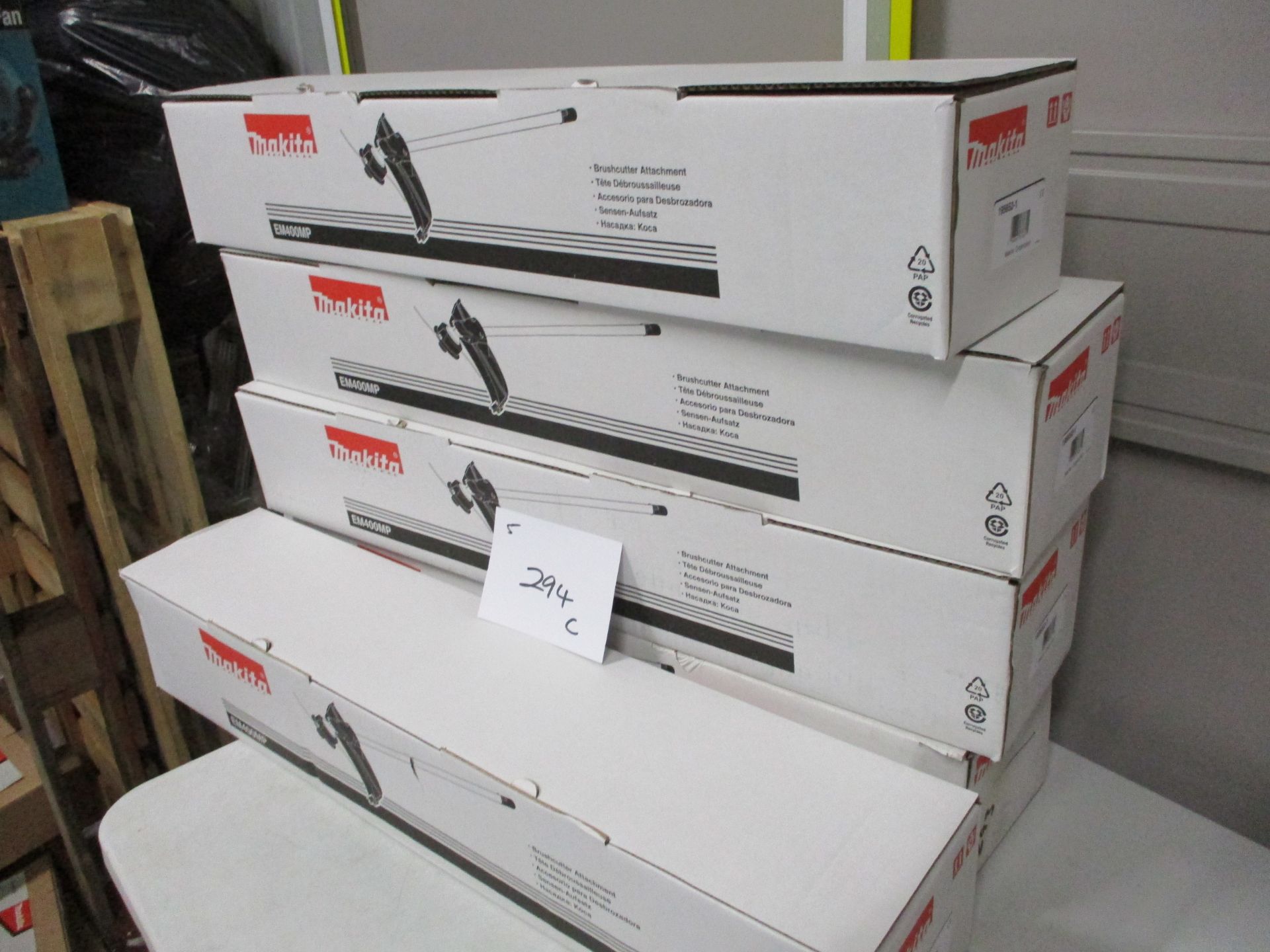 (5) Makita 195652-1 (EM400MP) Brush Cutter Multi Function Power Head Attachments (Unused)