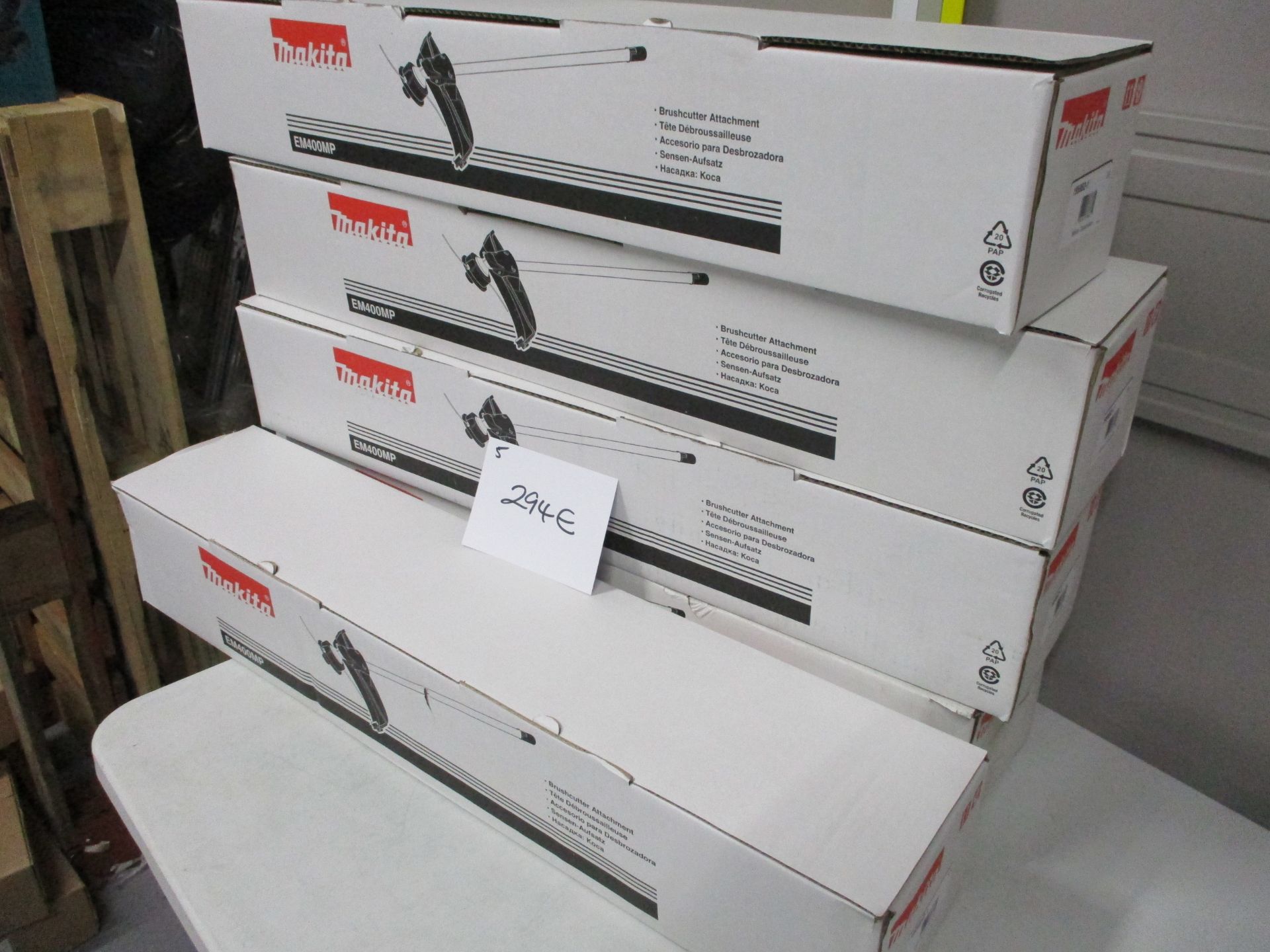 (5) Makita 195652-1 (EM400MP) Brush Cutter Multi Function Power Head Attachments (Unused)