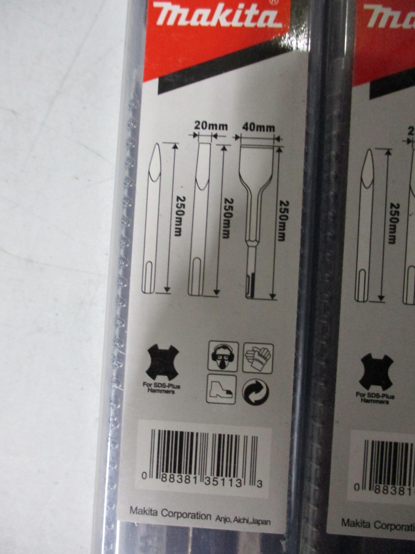 (8 Sets) Makita D-30134 SDS Plus Chisels (Unused) - Image 3 of 3