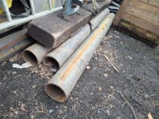 4 x Lengths of steel pipe (2.2 metres x 6”)