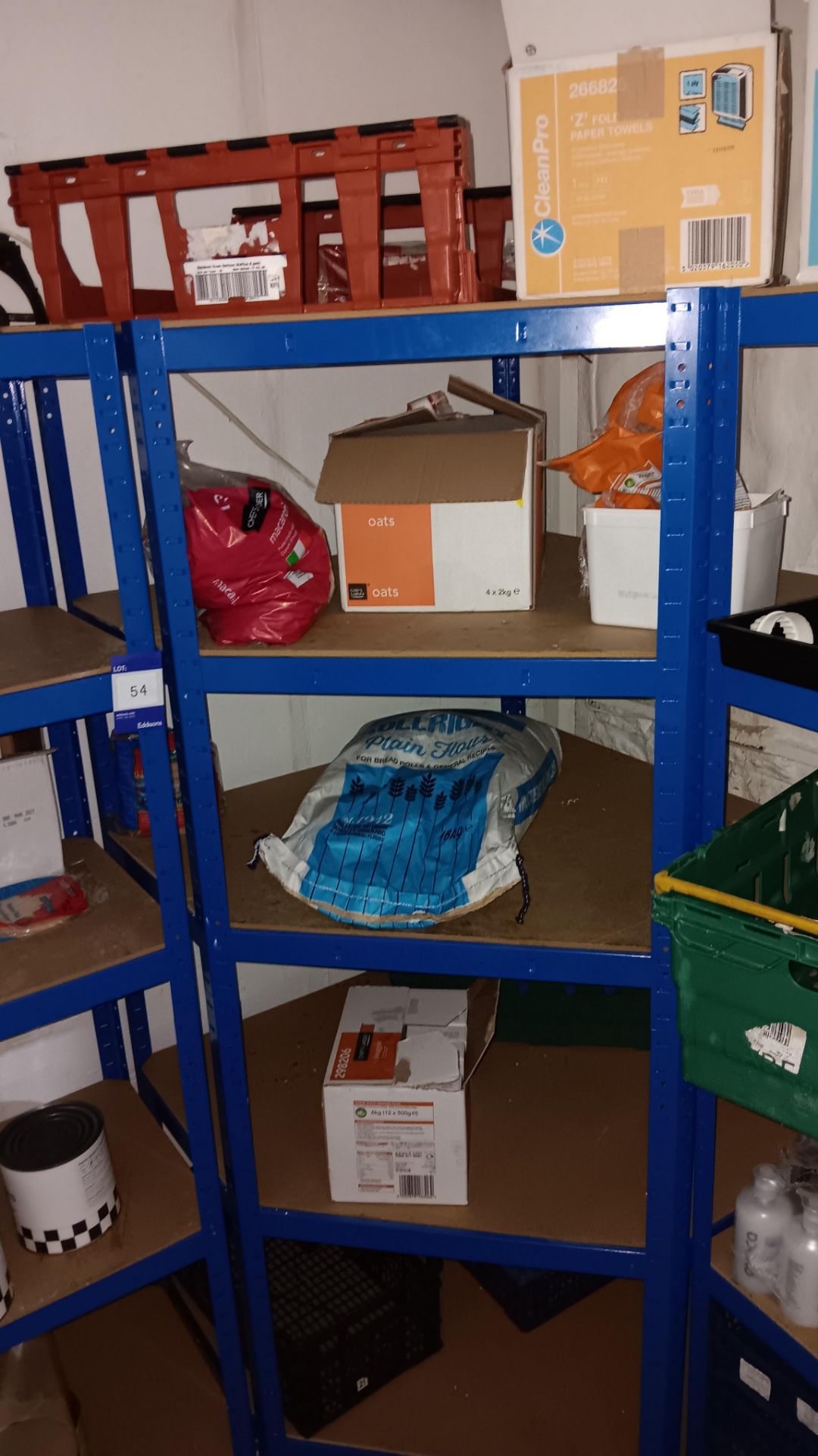 5 x Bays lightweight boltless racking, including corner unit and contents of racking to include - Image 3 of 6