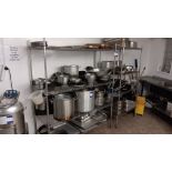 2 x Vogue adjustable wire shelving unit (contents excluded) – Located in main kitchen