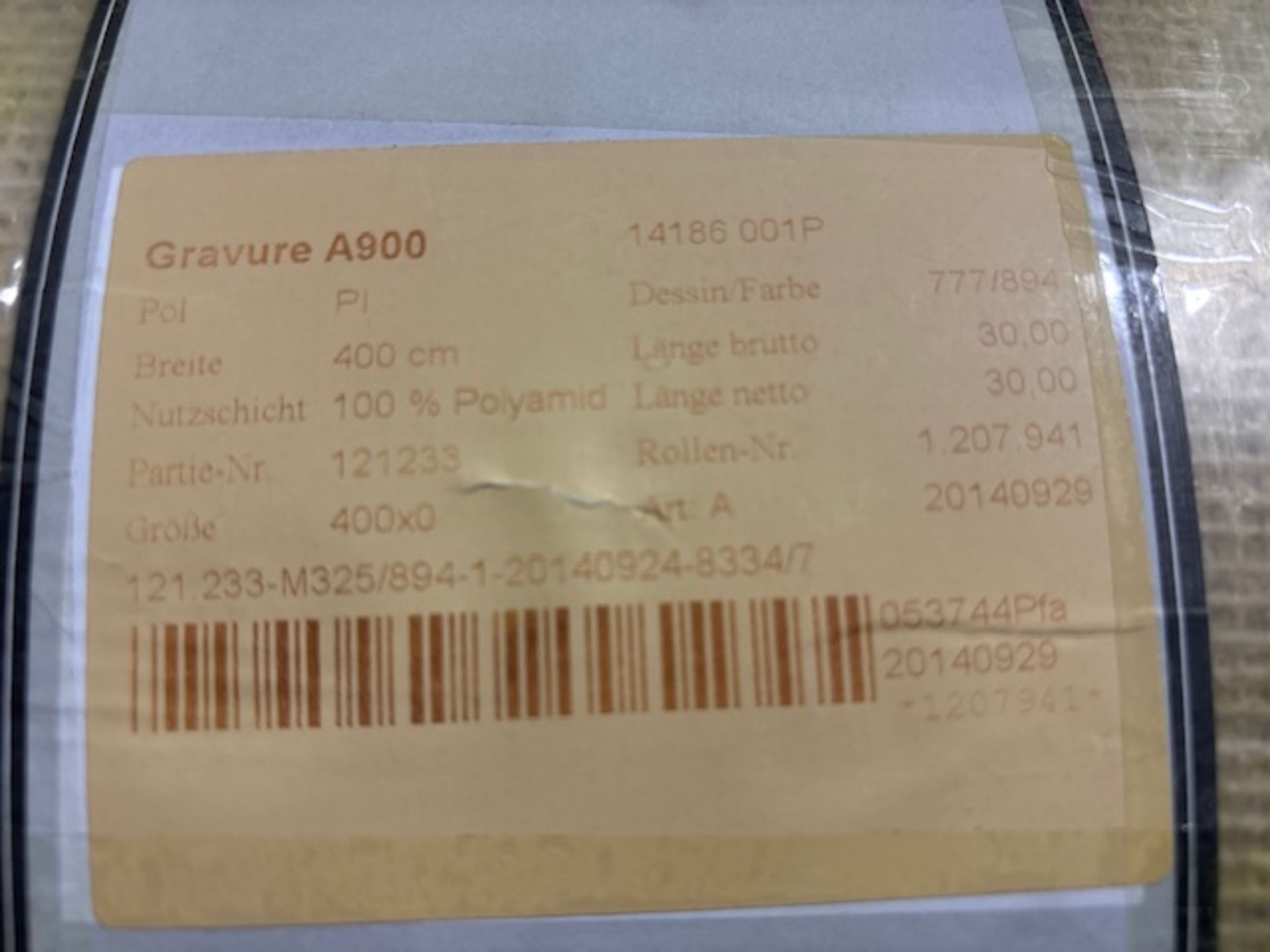 Gravure a900 contract 30 x 4m, 120m total, Brand new, Loaded onto Buyers Transport - Image 2 of 3