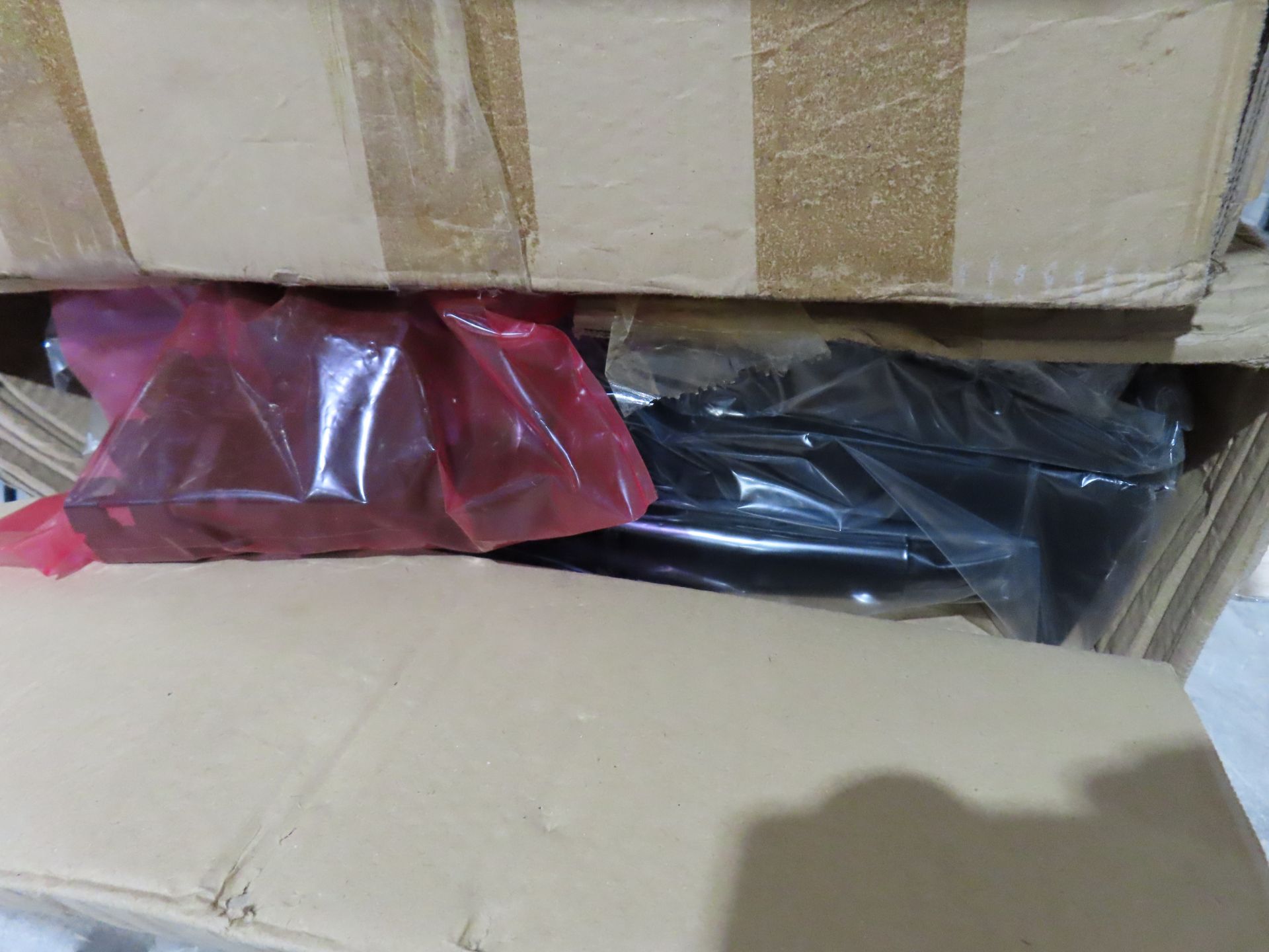 Pallet of plastic shelving, printers, punch pockets and cabinet shelves. Please note this lot has - Image 5 of 5