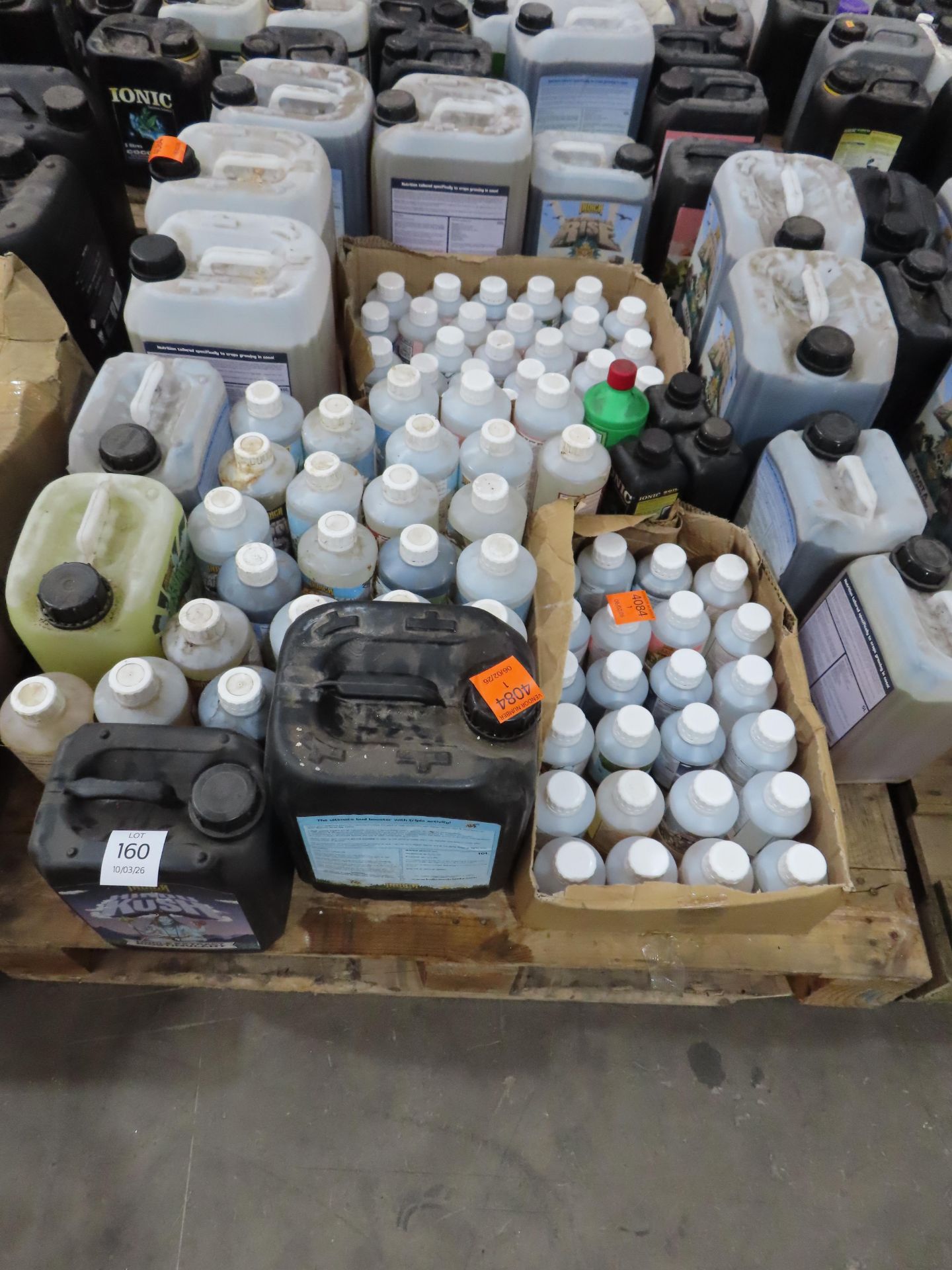 Selection of various growing chemicals.