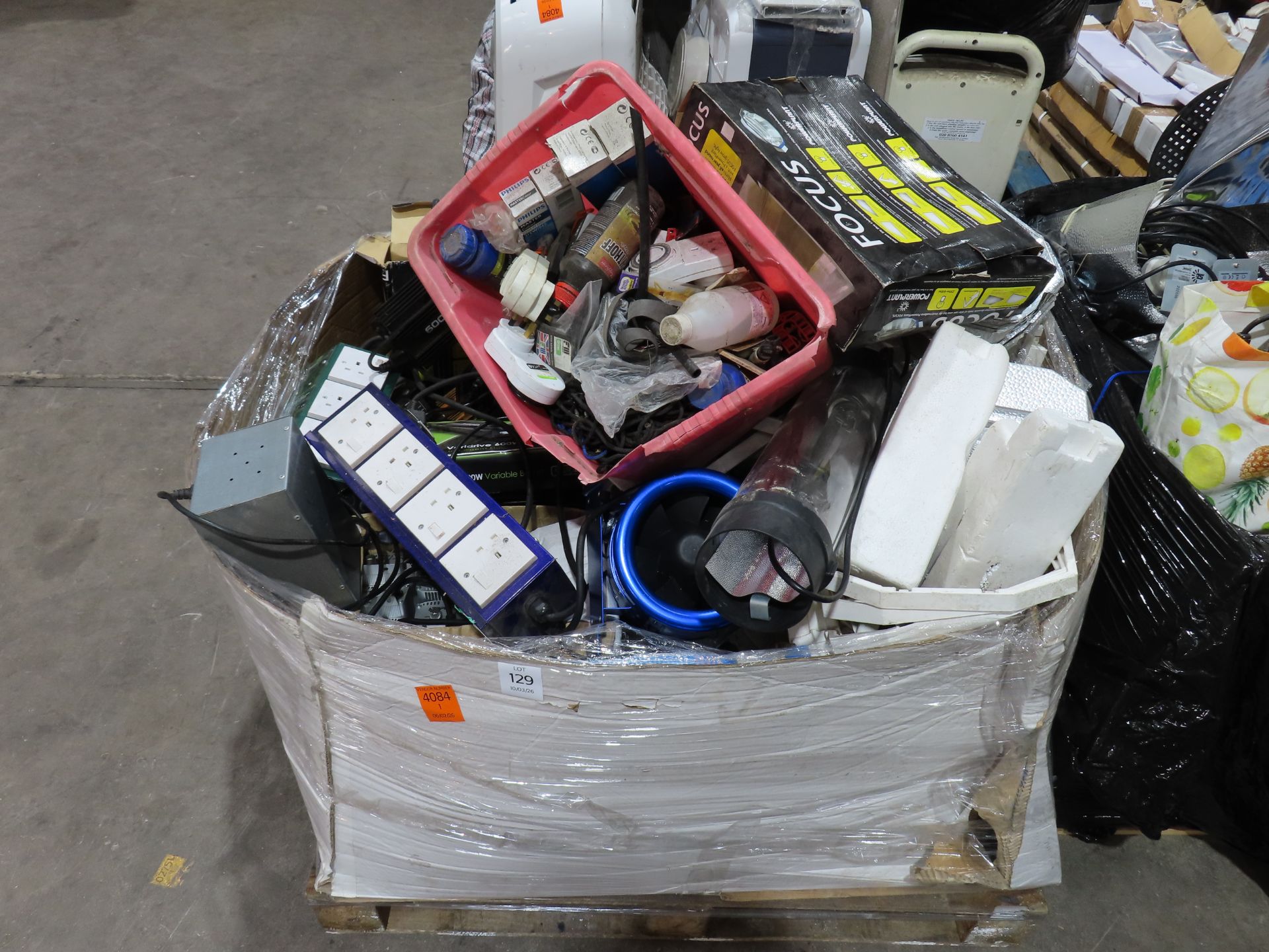 Pallet of timers and electrical lighting components