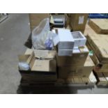 Contents of pallet to include: Straws, Sheets, Sunglasses, Plastic Tubs and Christmas Tree. Please