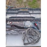 Bosch GSA1200E 240v reciprocating saw with carry case, serial number 890000033