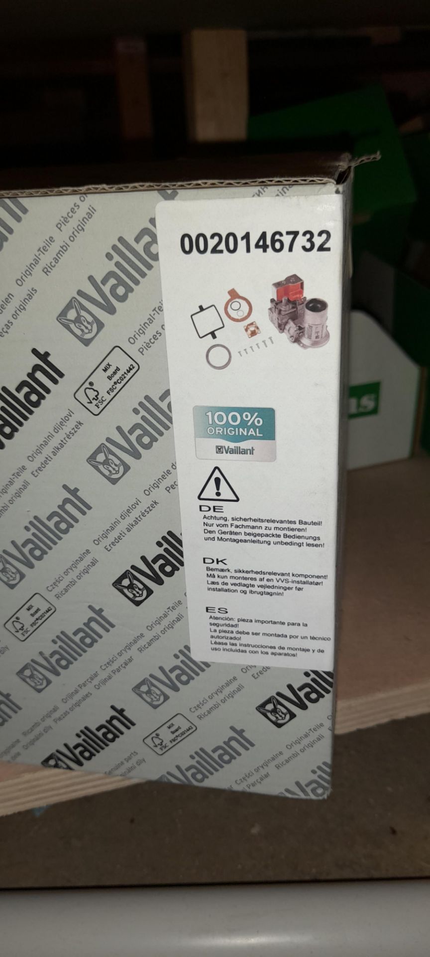 Quantity of boiler spares to shelves W7-20 to W7-23 to include Valliant gas valves, vessels & - Image 7 of 8