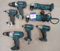 7x Assorted Makita Electric Power Tools, as lotted