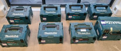 9x Various Makita Power Tool Cases