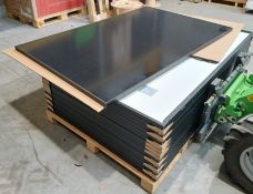 17 x Solar Panels to Pallet, to include: 1x Aiko A470-MCE54Mb Solar Panel, 16x Aiko A465-MAH54MW