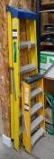 2x Assorted Fibreglass Stepladders