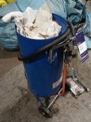 Mattis 20 gallon capacity roll about sand blaster, as lotted