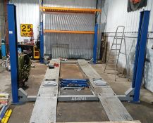 Automotech AS-6745 4,200kg capacity 4 post vehicle lift with 2,500kg pit jack, Serial Number