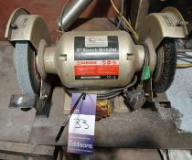 SIP 07628 8” bench grinder, mounted, purchaser to remove