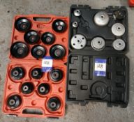 Lot comprising USPro and Neilen oil filter socket sets, As lotted