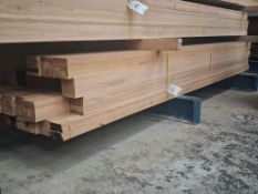 Quantity of 90mm x 90mm Laminated Oak.