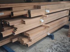 Quantity of 90mm x 90mm Laminated Oak.