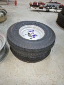 2 Deli Tyres on Steel Rims