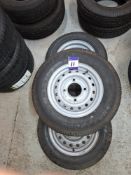 3 Tyres with Steel Centres