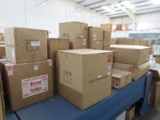 Qty of boxed furniture- mainly lights