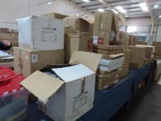 Qty of boxed furniture- mirrors, lamps etc