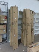 Qty of painted wooden poles- boxed