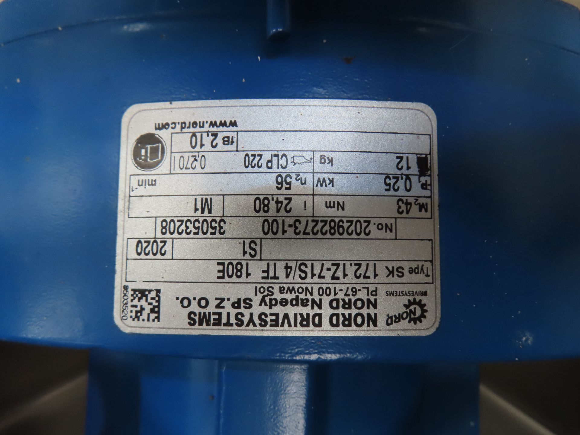 Tapflow TE80 STT/024D. Diaphram Pump Electrically Powered by a Nord 3PH Motor, YOM: 2020, S/N: 20093 - Image 4 of 10