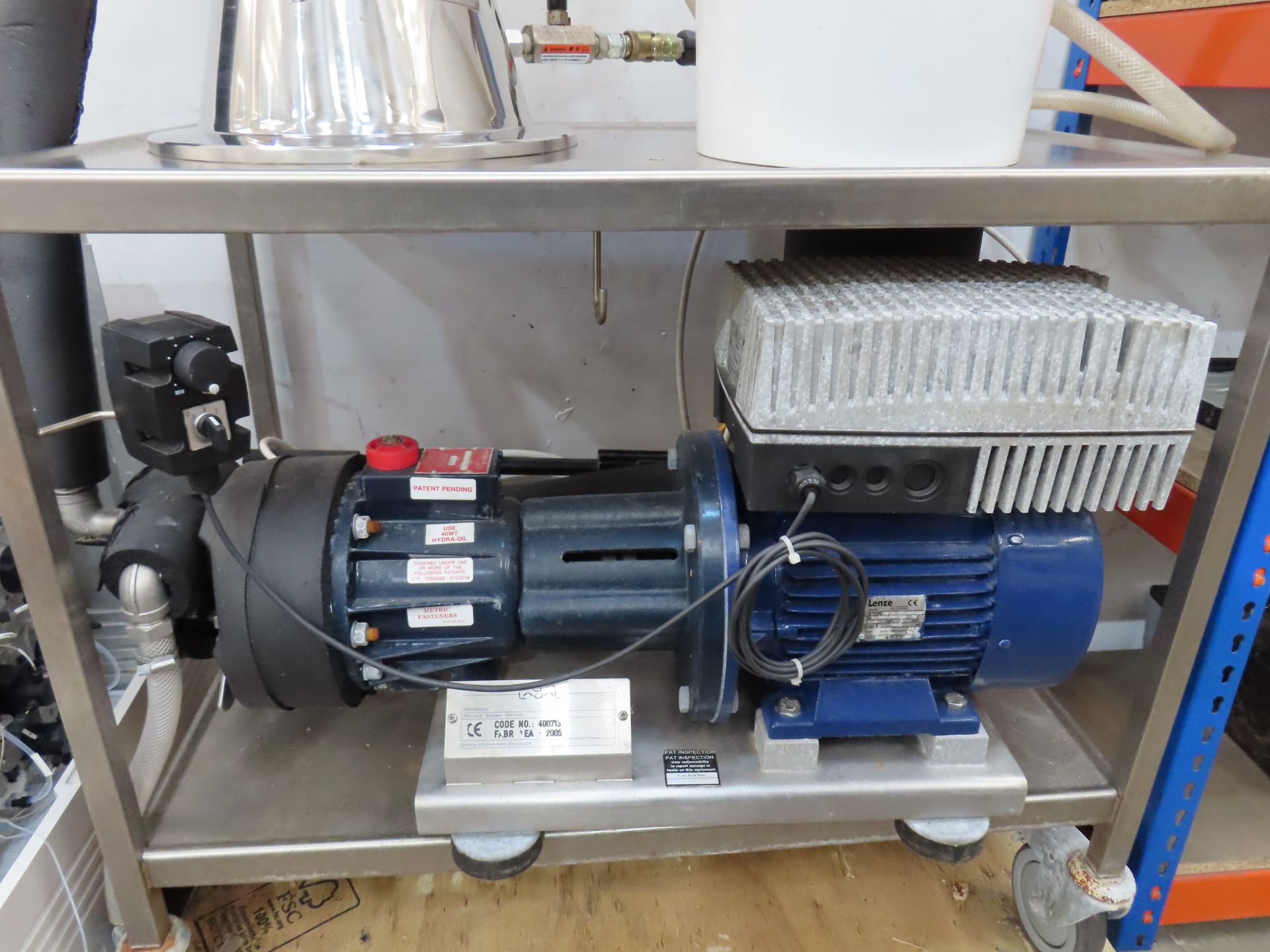 Trolley Mounted Filtration System to include Alfa Laval Labstak M20 Membrane Filtration Test Unit; A - Image 8 of 11